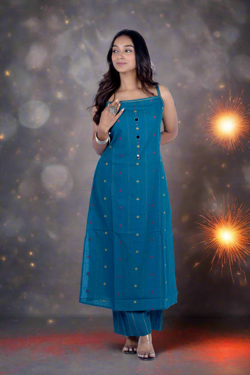 Blue Kurti Set