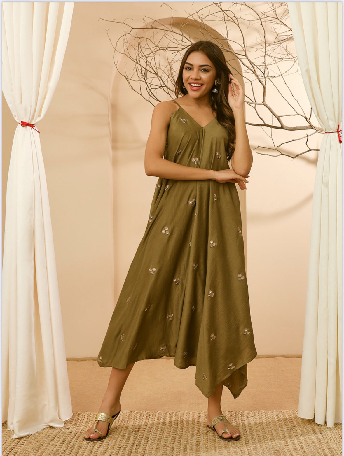 AAHANA- FUSION JUMPSUIT- GREEN