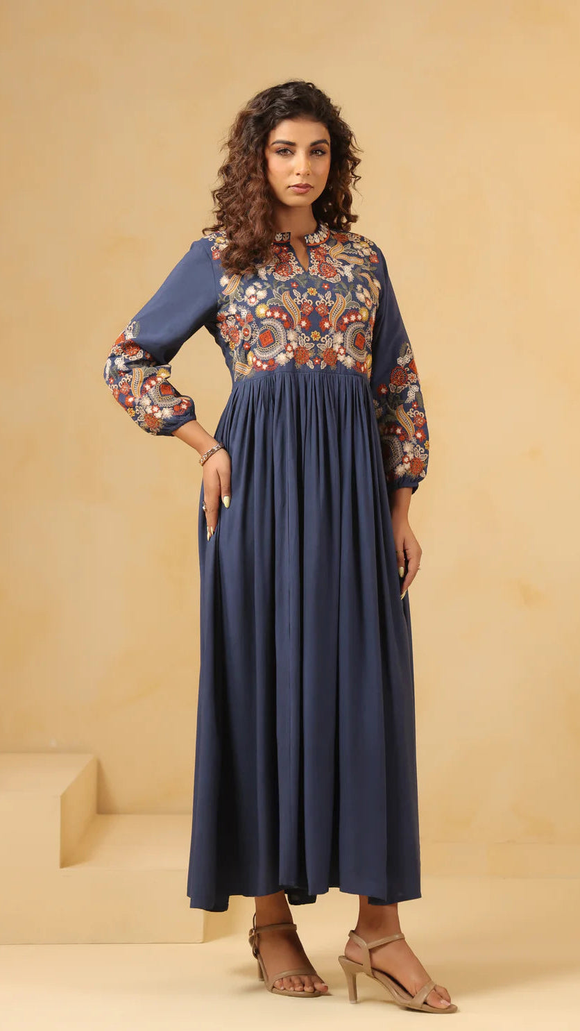 Midnight Bloom Maxi Dress