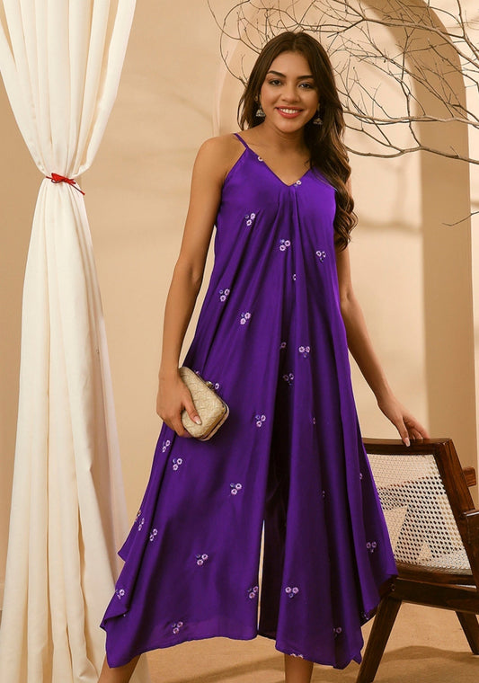 AAHANA- FUSION JUMPSUIT- PURPLE