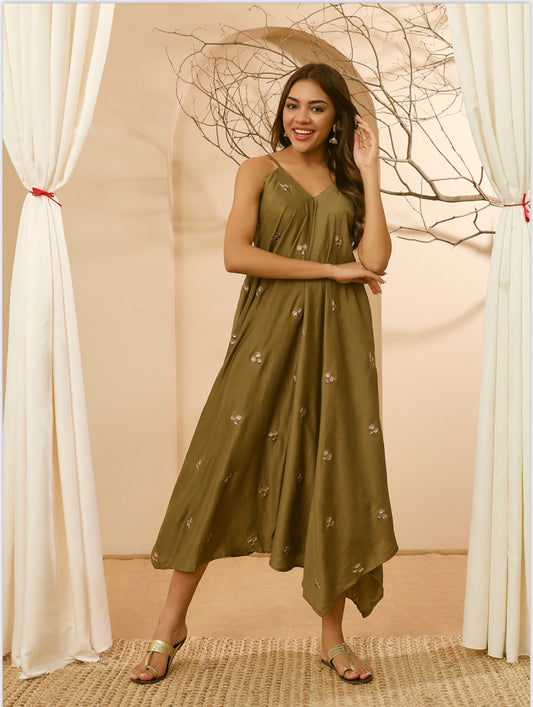 AAHANA- FUSION JUMPSUIT- GREEN
